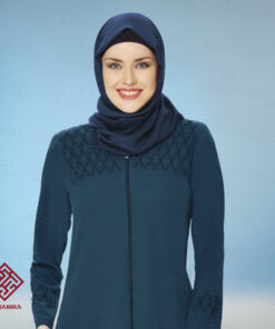 Ferace AL6000-Womens Full Sleeve Coat Style Abaya Modest Jilbab Turkish SIZES (SMALL TO 3XL) - Image 3