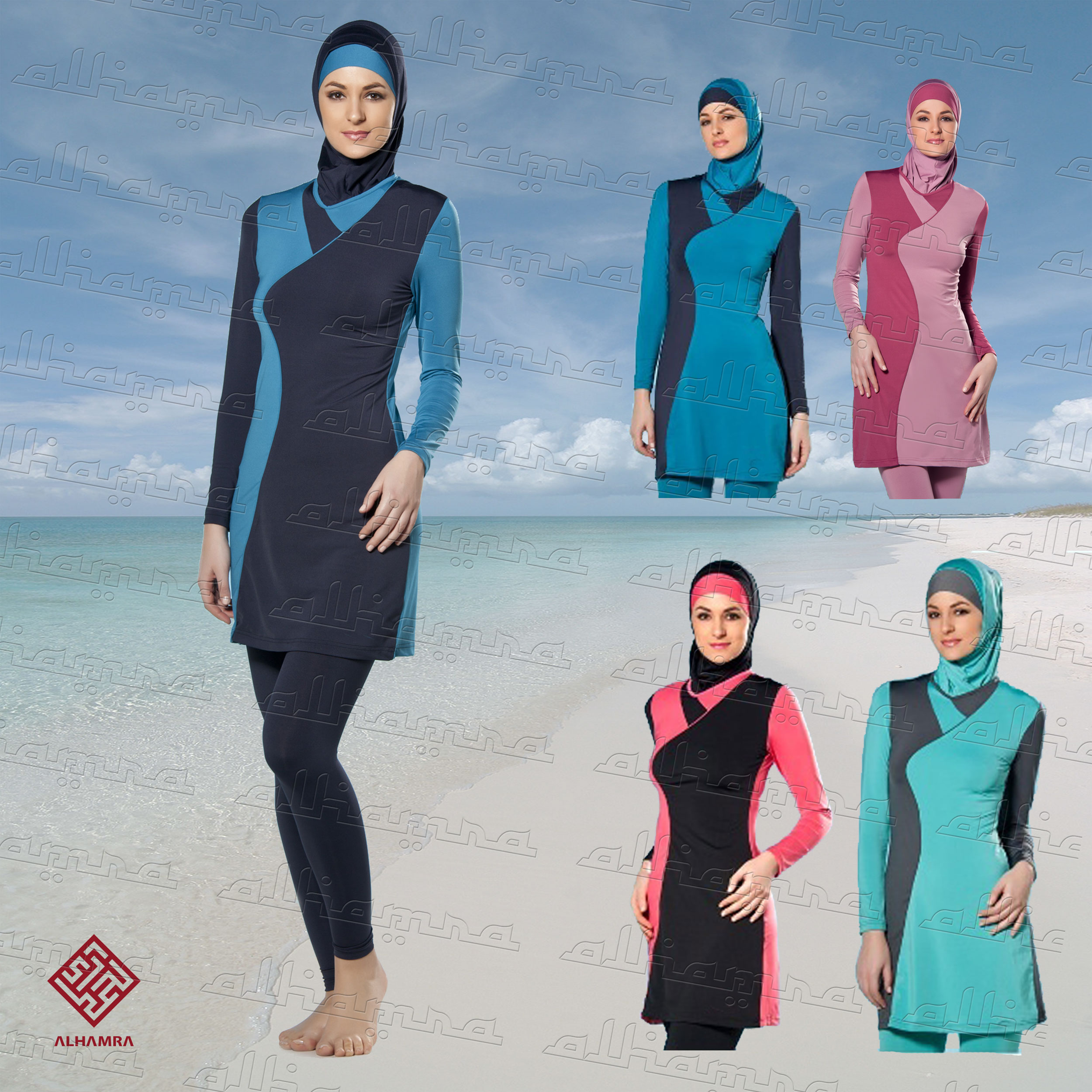 AlHamra Waves Modest Burkini Swimwear Sportwear