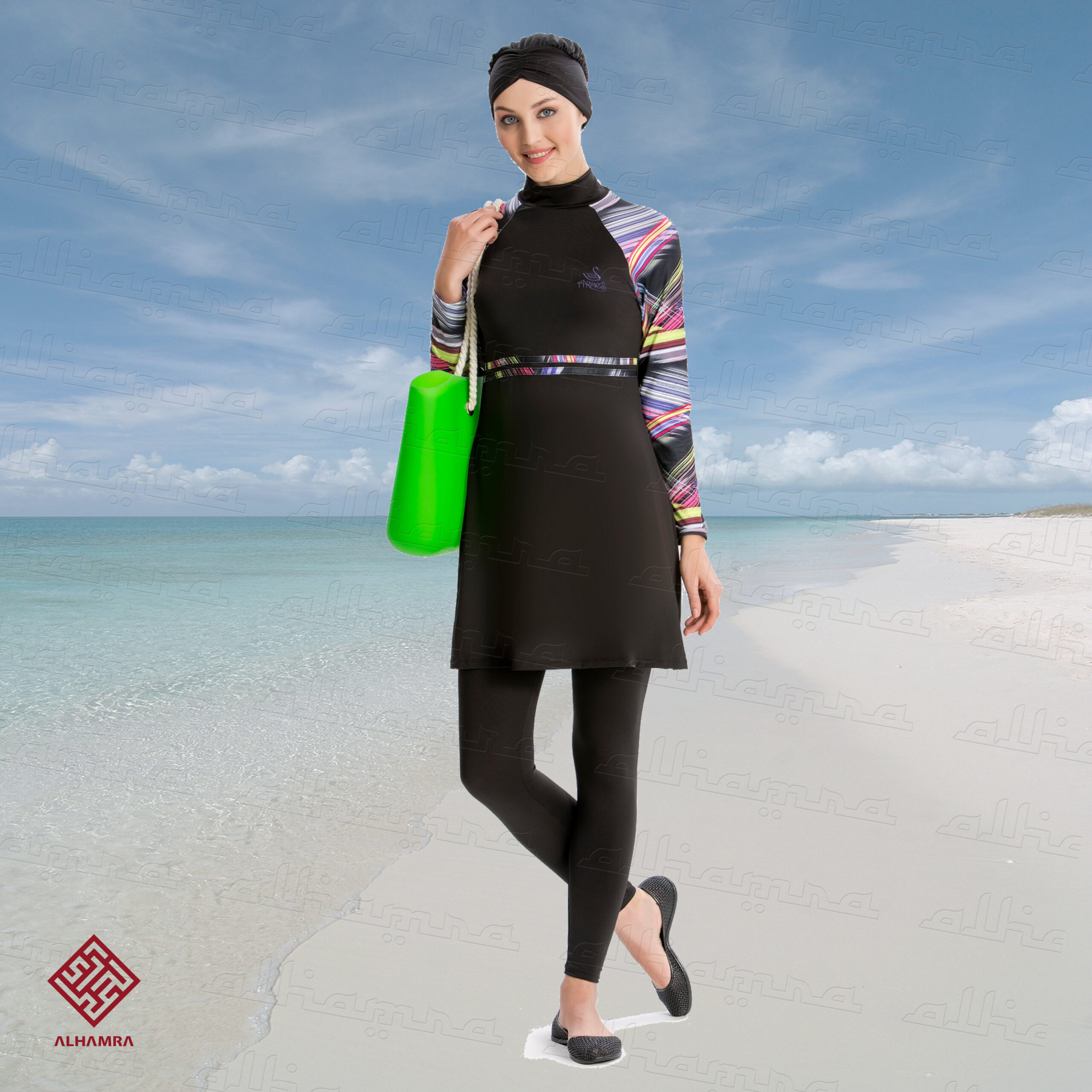 AlHamra AL8202 Modest Capri Burkini Swimwear Sportwear - Image 2