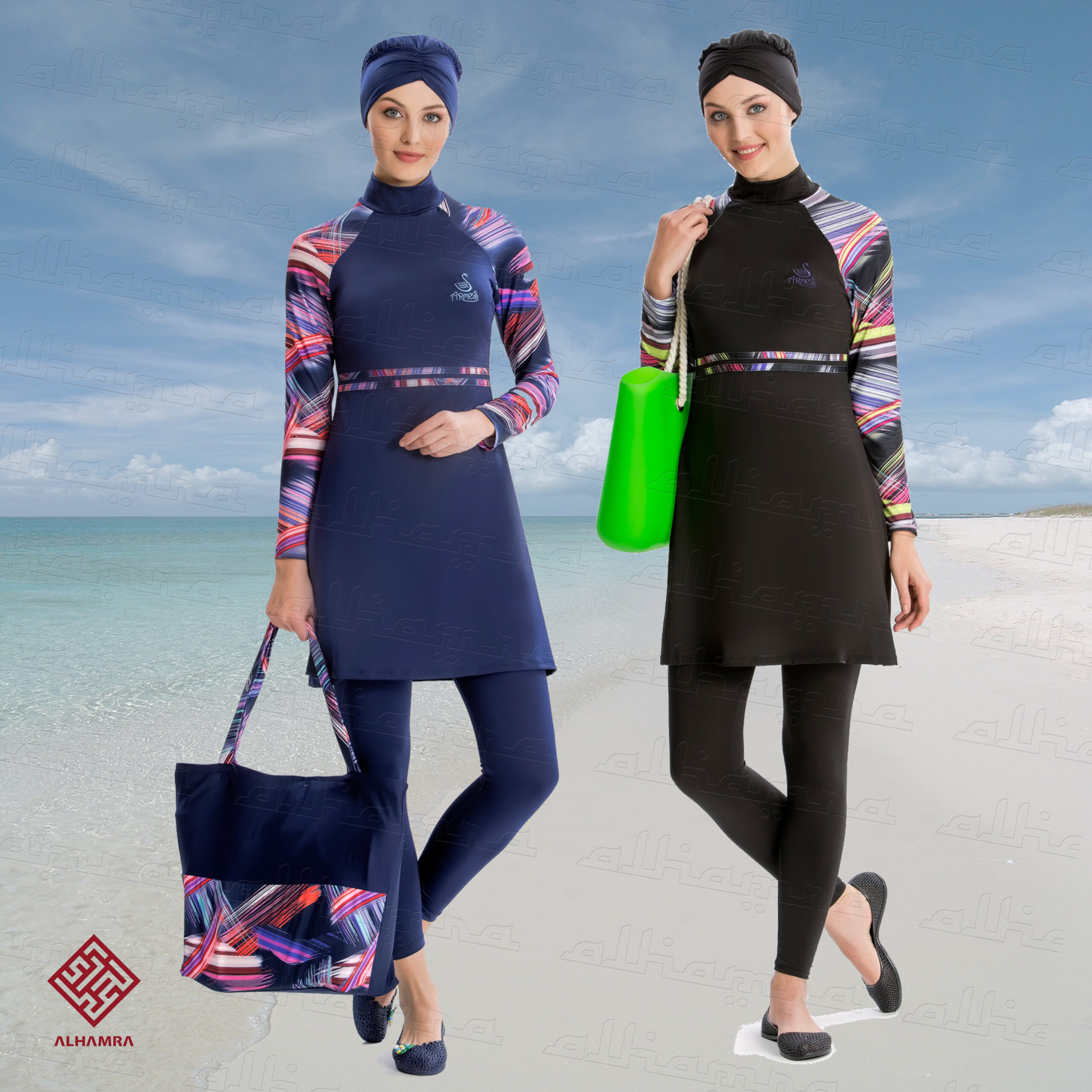 AlHamra AL8202 Modest Capri Burkini Swimwear Sportwear