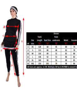 AlHamra AL2257 Bahri 1 Piece Modest Burkini Swimsuit Sportswear - Image 3