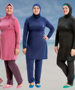 Full Cover  Modest Swimsuit AL8232 Plus Size UK 20-26