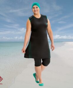 Semi Cover Modest Capri Swimsuit AL8132 Plus Size UK 20-26 - Image 5