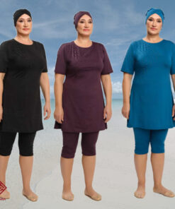 Semi Cover Modest Capri Swimsuit AL9181 Plus Size UK 20-26
